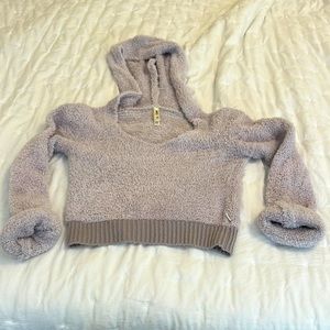Urban outfitters RVCA lilac fuzzy cropped hoodie in size XS